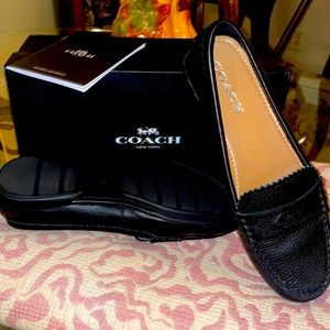 **NEVER WORN** Coach leather driving loafers